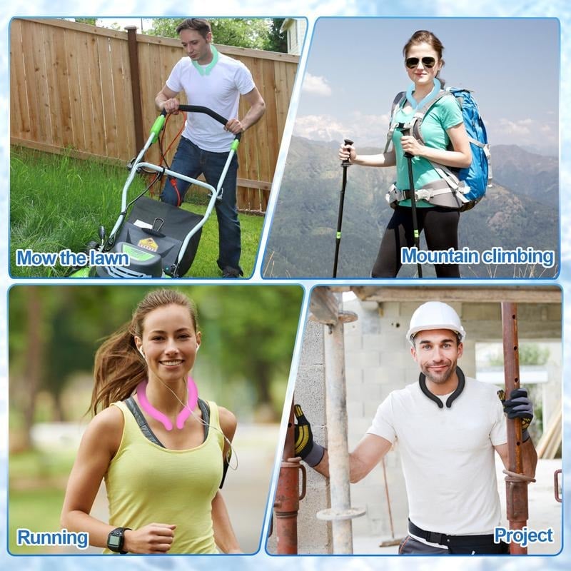 🧊Summer hot sale 49% OFF🧊Neck Cooling Tube with Insulated Bag, Reusable Ice Ring Cooler Wearable Body Cooling Products