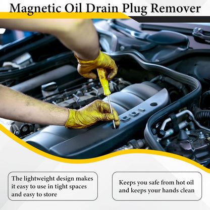 🔧 14-Inch Magnetic Oil Drain Plug Remover Tool