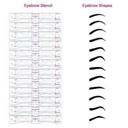 💖Eyebrow Stencil Kit for Women✨12 Reusable Styles with Head Strap & Razor