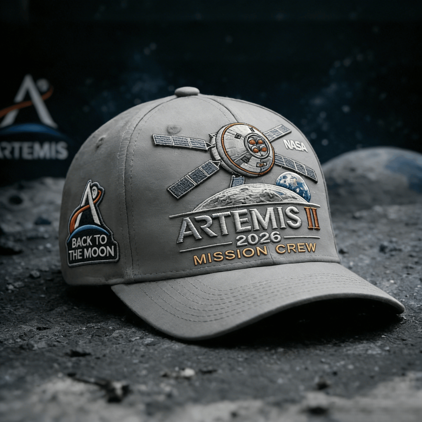 ✨High-end craftsmanship in hand embroidery-🌕Artemis II Lunar Mission Commemorative Cap