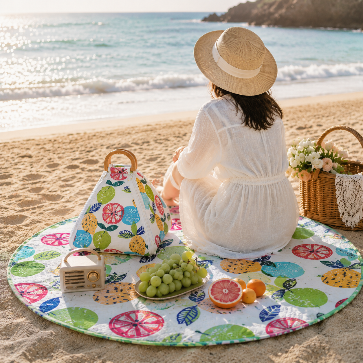 🔥 Foldable Waterproof Picnic Blanket with Carry Handle