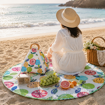 🔥 Foldable Waterproof Picnic Blanket with Carry Handle