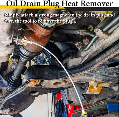 🔧 14-Inch Magnetic Oil Drain Plug Remover Tool