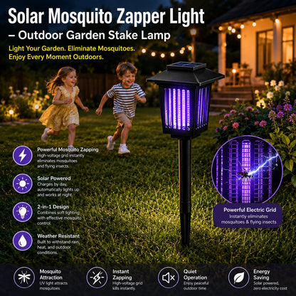 ⚡Summer Hot Sale 49% OFF🔥Solar Mosquito Zapper Light – Outdoor Garden Stake Lamp
