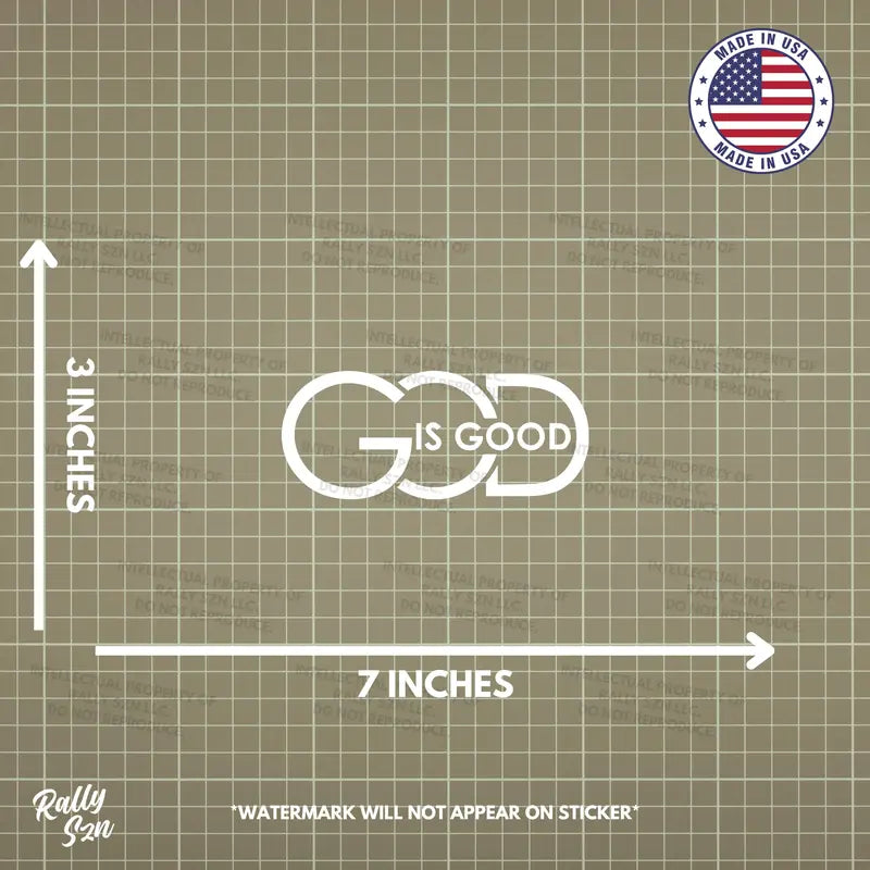 ✝️God Is Good Vinyl Decal – Christian Sticker (Outdoor Rated 5+ Years)