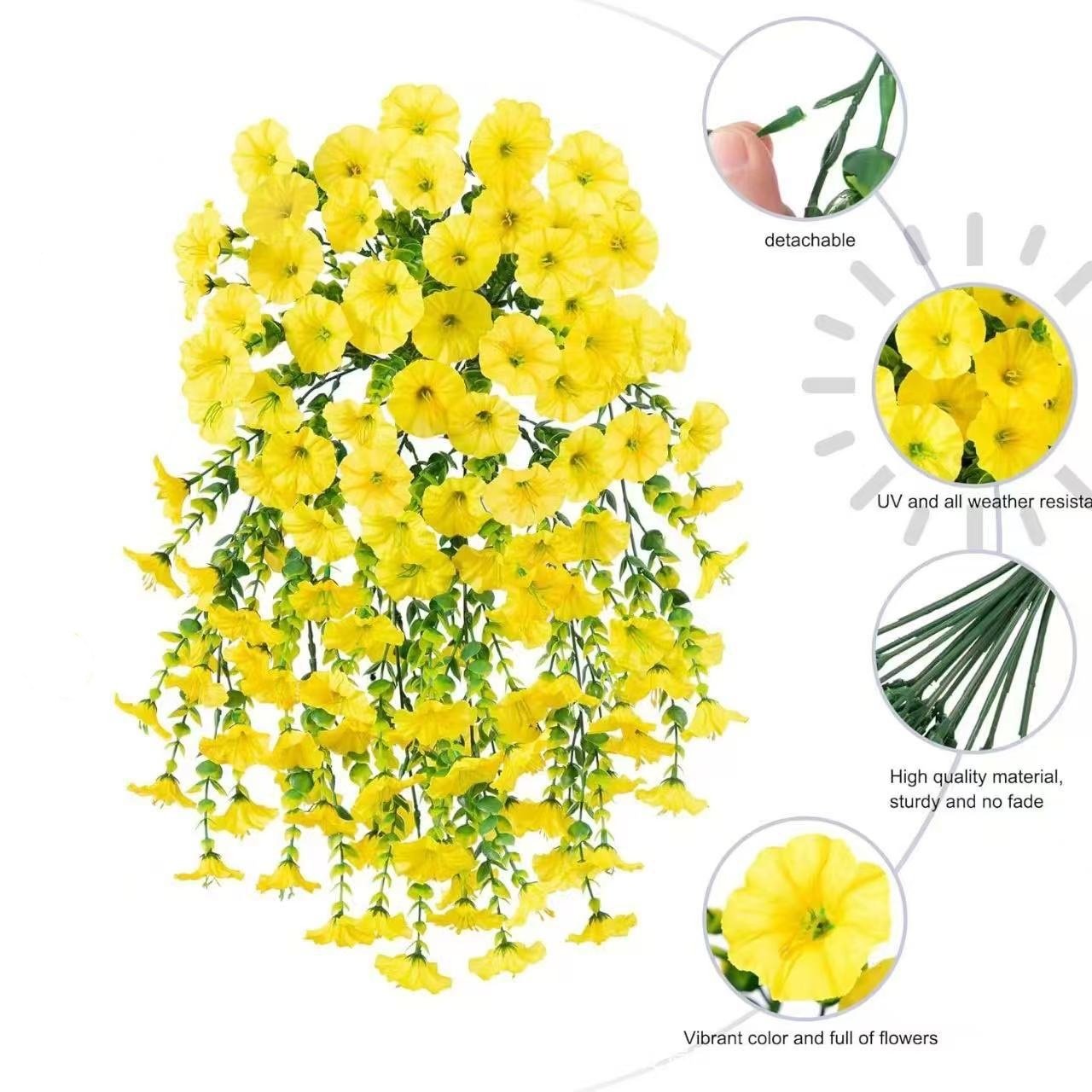 UV Protective Colored Artificial Morning Glory