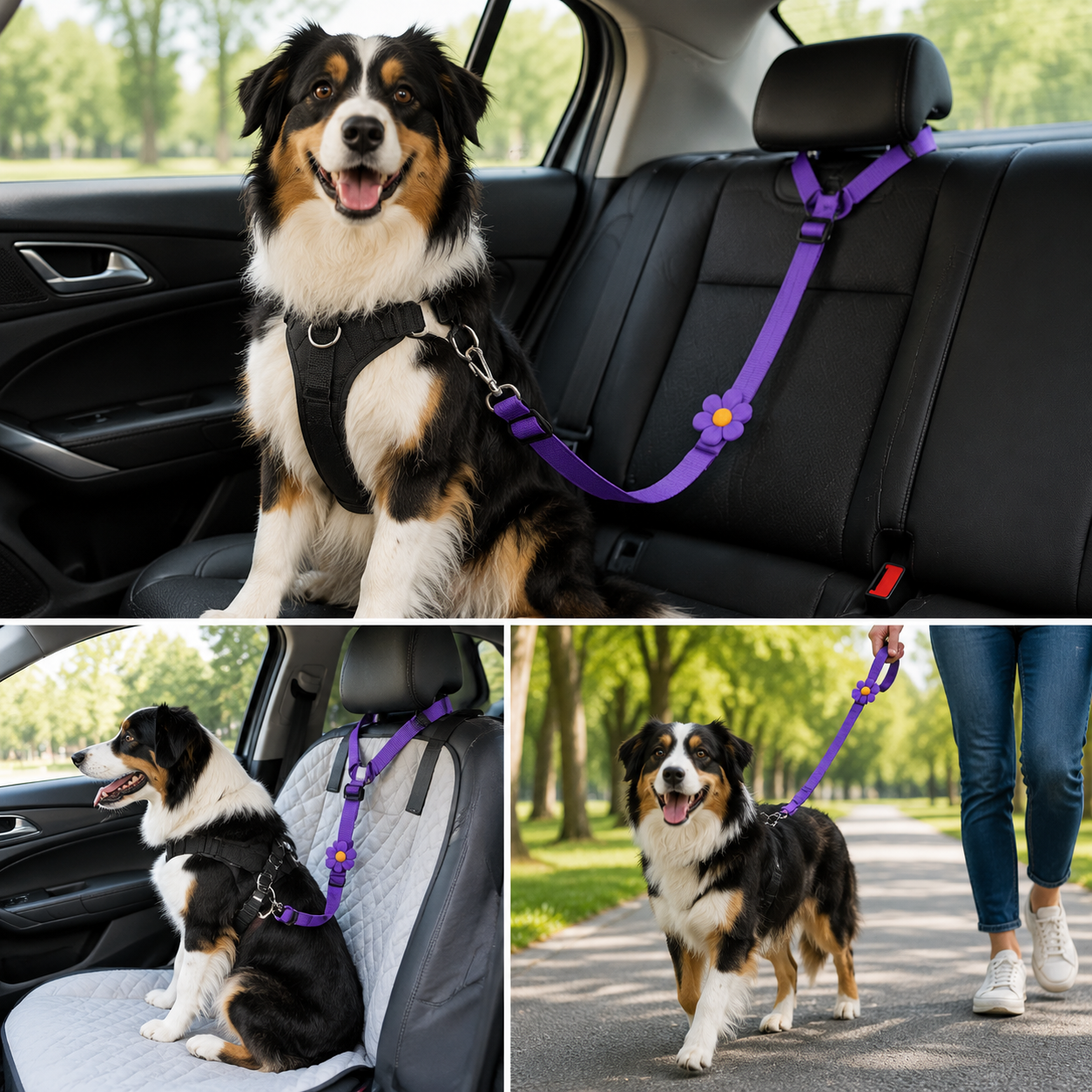 🔥BUY 1 GET 1 FREE 🎁2-in-1 Dog Car Seat Belt & Walking Leash