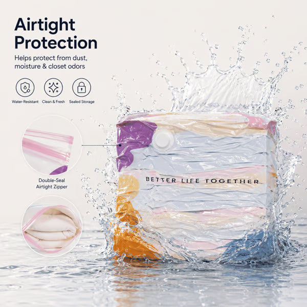 📦 No-Pump Large Vacuum Storage Compression Bags