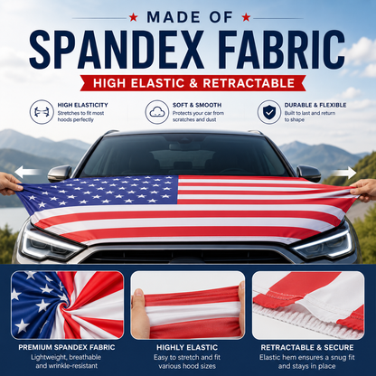 Sale: 49% OFF-American Flag Car Hood Cover Universal Size