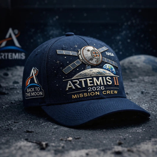 ✨High-end craftsmanship in hand embroidery-🌕Artemis II Lunar Mission Commemorative Cap