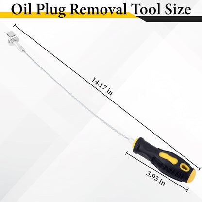 🔧 14-Inch Magnetic Oil Drain Plug Remover Tool