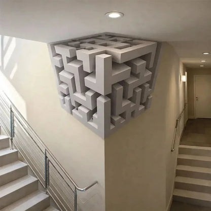 3D Optical Illusion Corner Wall Decor