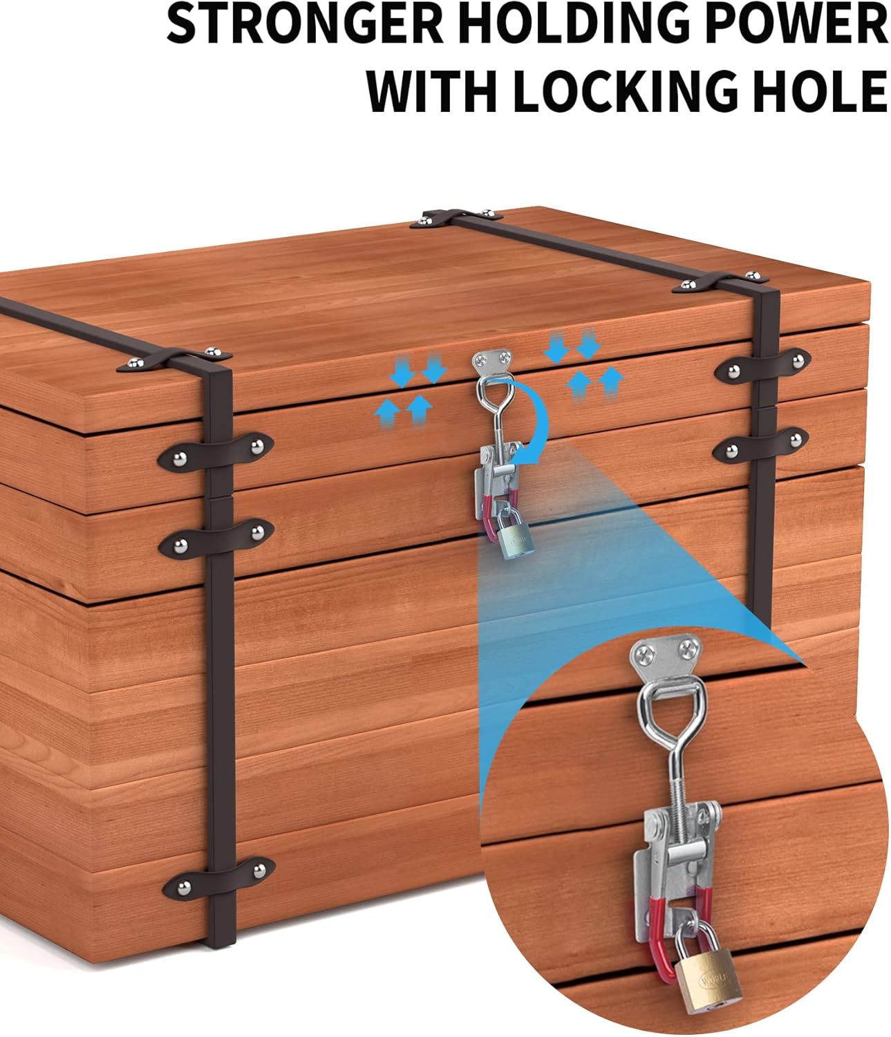 🔒 3 Sizes Heavy-Duty Adjustable Toggle Latch Clamps | Rustproof Pull Latches With Lock Hole