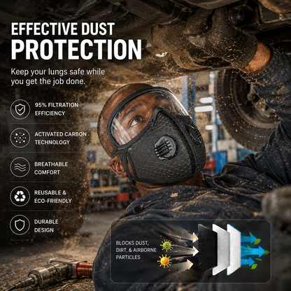🔥LAST DAY 50% OFF - 💖Reusable Carbon Filter Dust Mask – Built for Active Lifestyles