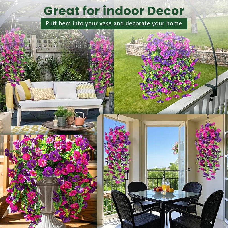 UV Protective Colored Artificial Morning Glory