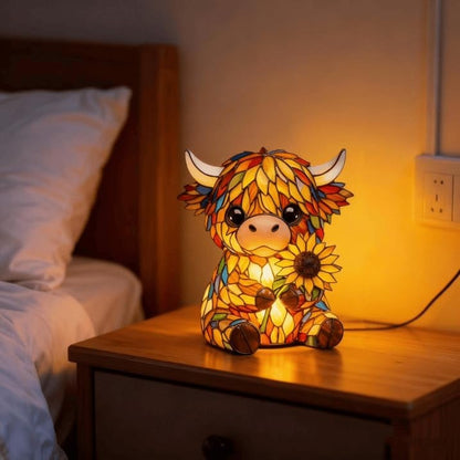 🌻Mother's Day Sale 49% OFF- 🐮Highland Cow Sunflower Lamp
