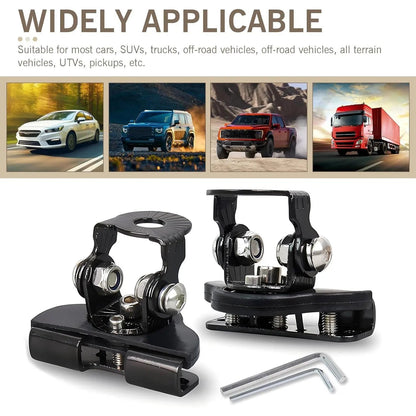 🔥LAST DAY 49% OFF - 🛠️🚗2PCS Universal Hood LED Light Bar Mounting Brackets