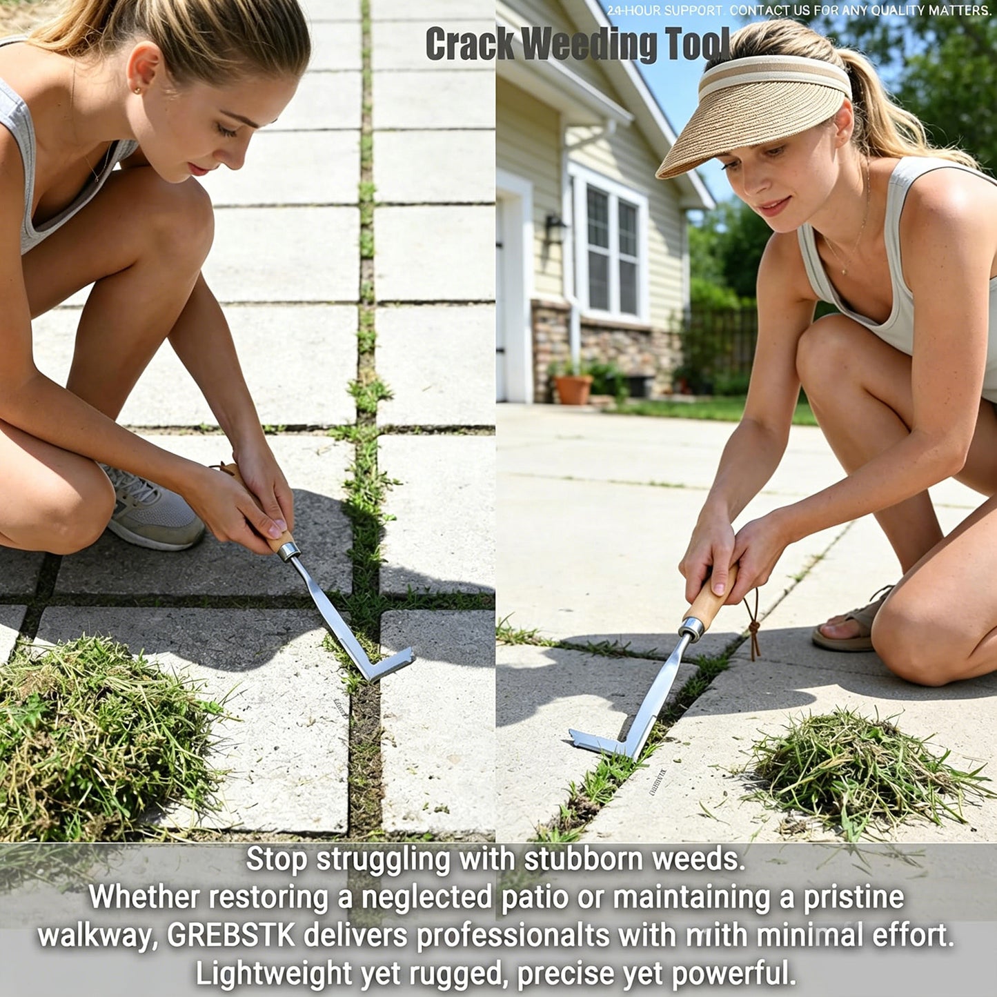 🌱 L-Shaped Stainless Steel Crevice Weeding Tool
