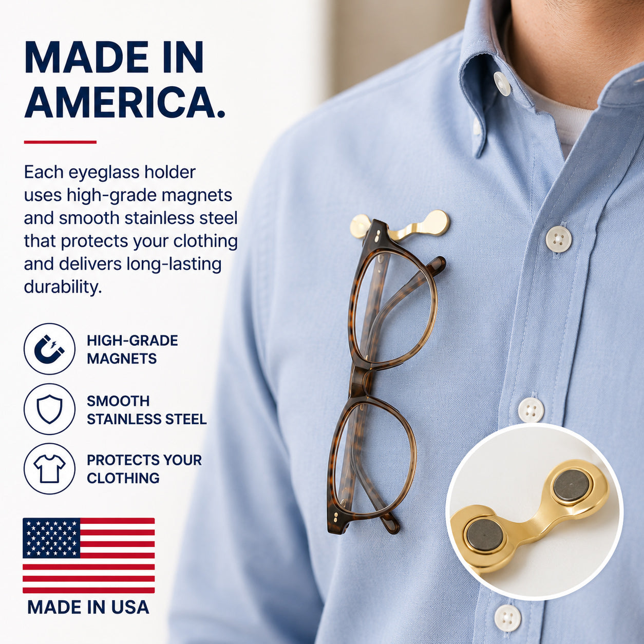 🔥 Magnetic Glasses Holder