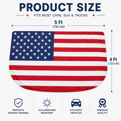 Sale: 49% OFF-American Flag Car Hood Cover Universal Size