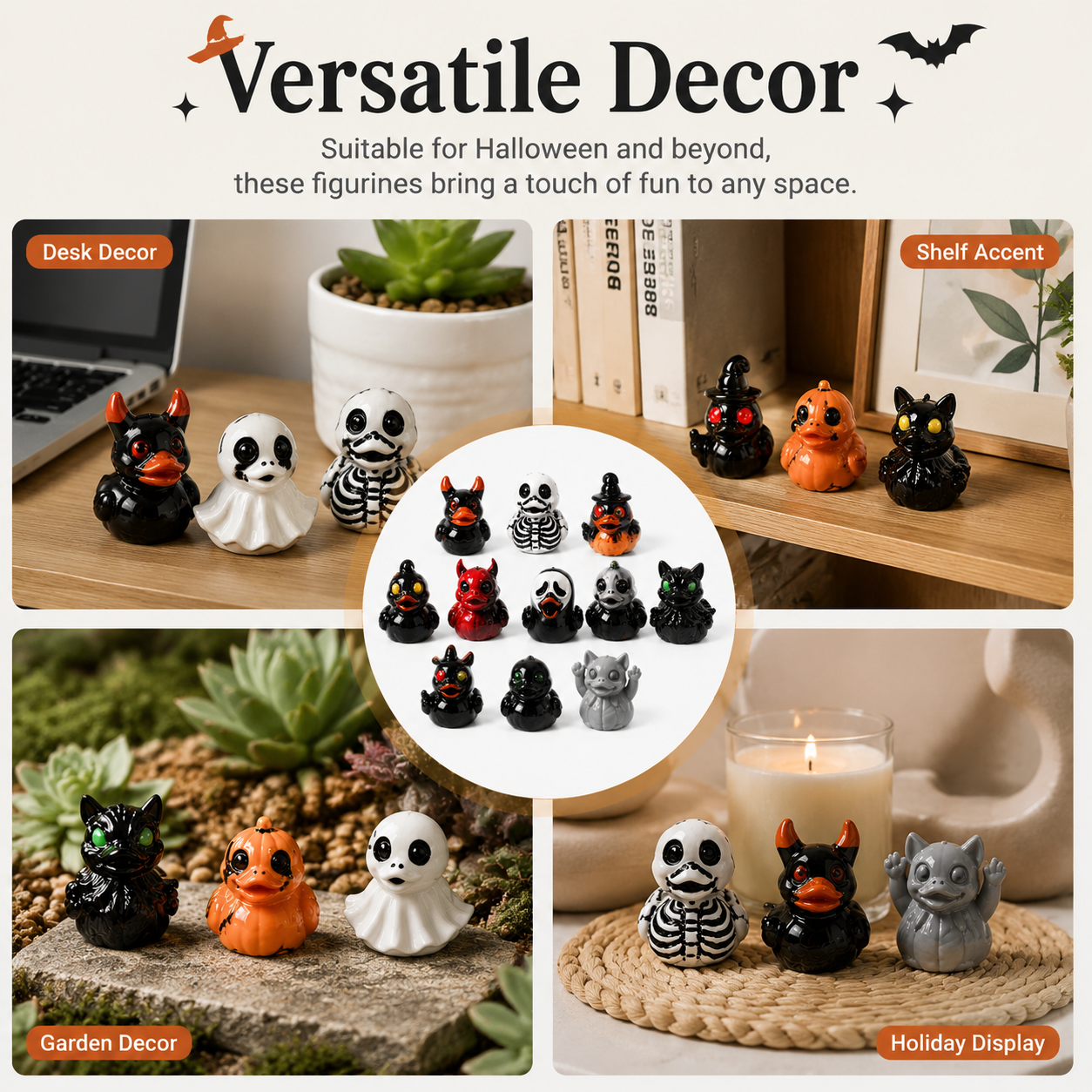 🔥Last Day 49% OFF - 🎃🦆Mini Ducks (✨Devil, Ghost, & Skeleton Designs)