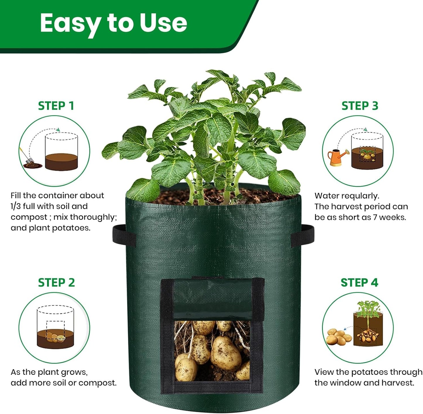 🌱Large 10-Gallon Grow Bags