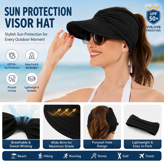 🔥Summer Hot Sale 49% OFF☀️Women's UPF 50+ UV Protection Sun Visor Hat