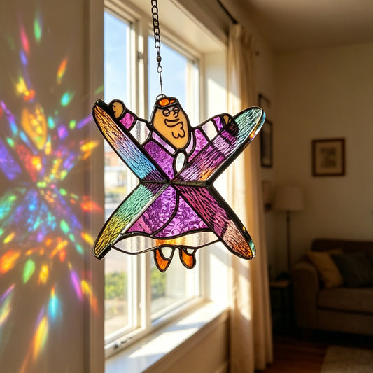 ✨Peter Griffin Star Stained Glass Suncatcher