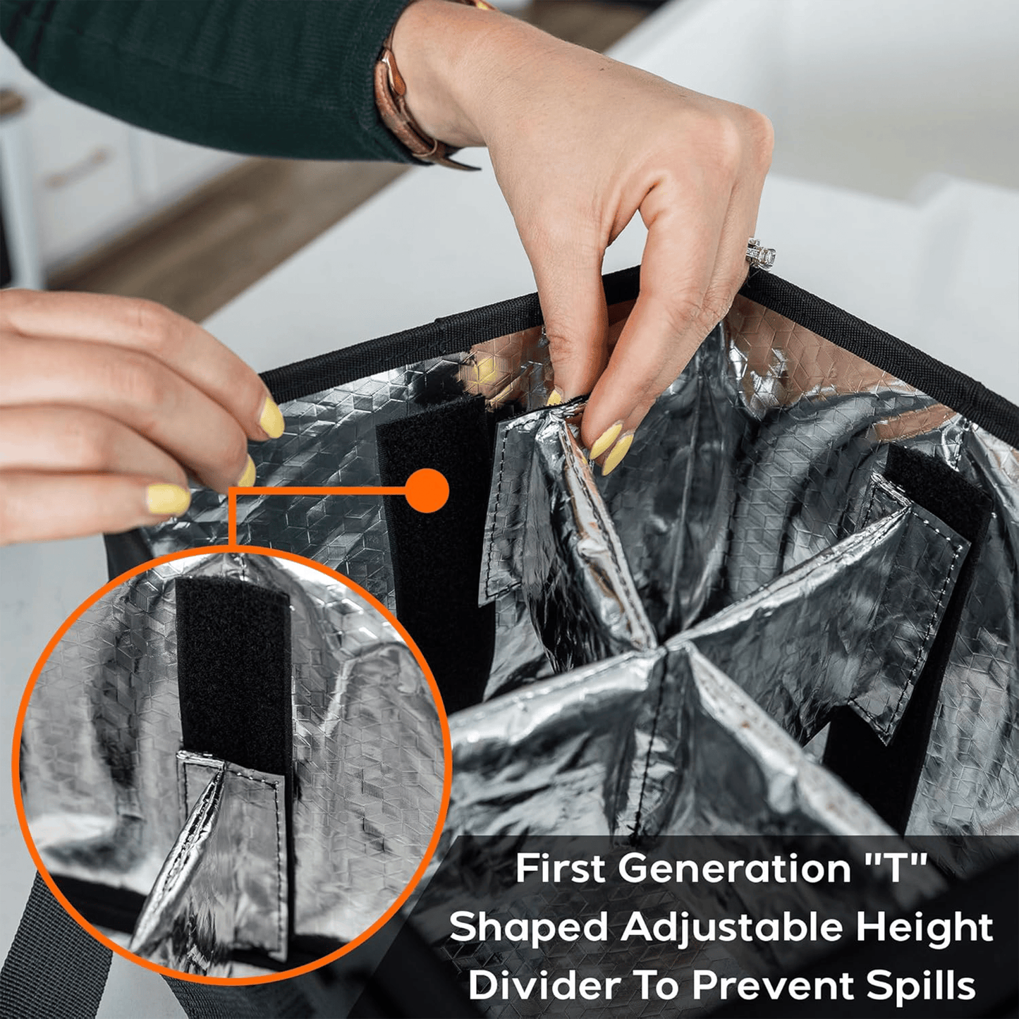 ☕Reusable Drink Carrier with Handle – Tip-Resistant 4 Cup Carrier with Shoulder Strap