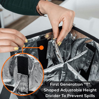 ☕Reusable Drink Carrier with Handle – Tip-Resistant 4 Cup Carrier with Shoulder Strap