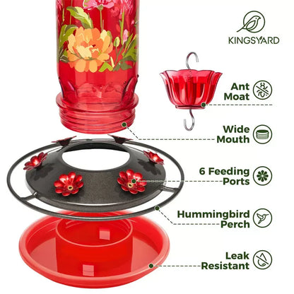 💖Mother's Day 49% OFF ✨Hummingbird Feeder with Floral Patterns