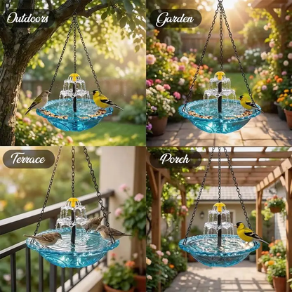 ✨Special Offer Today Only! 🐦 Solar Cascade Hanging Bird Bath Fountain