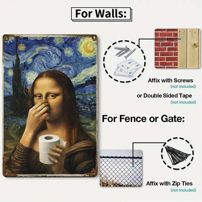 🚽 Renaissance Lady Holding Nose Bathroom Canvas Art