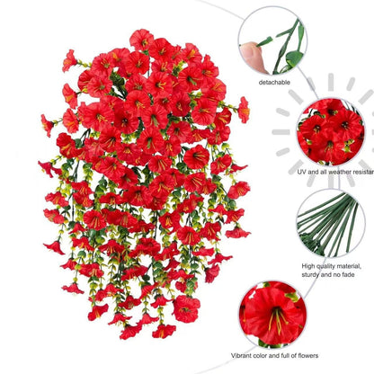 UV Protective Colored Artificial Morning Glory
