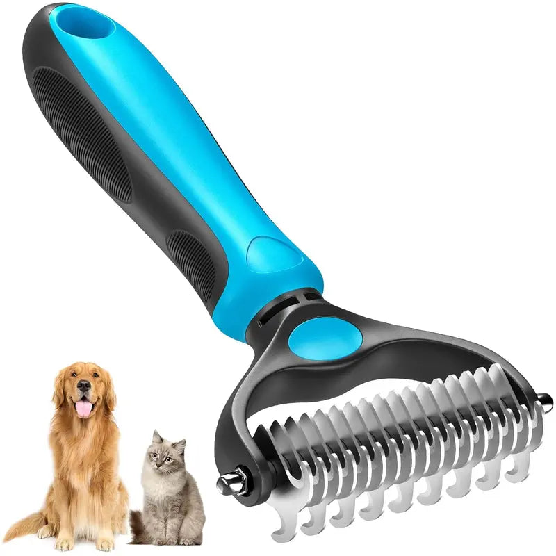 🐾 FLASH SALE: 50% OFF! ✨🐶 Double-Sided Deshedding Pet Brush🐶