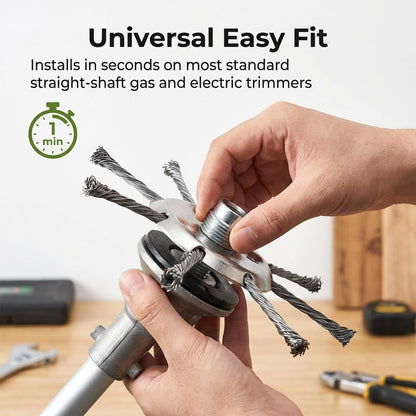 🔥BUY 2 GET 1 FREE👨‍🌾6 inch Steel Wire Brush Cutter Trimmer Head
