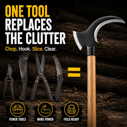 ✨ Tactical Dual-Head Clearing Axe & Sickle
