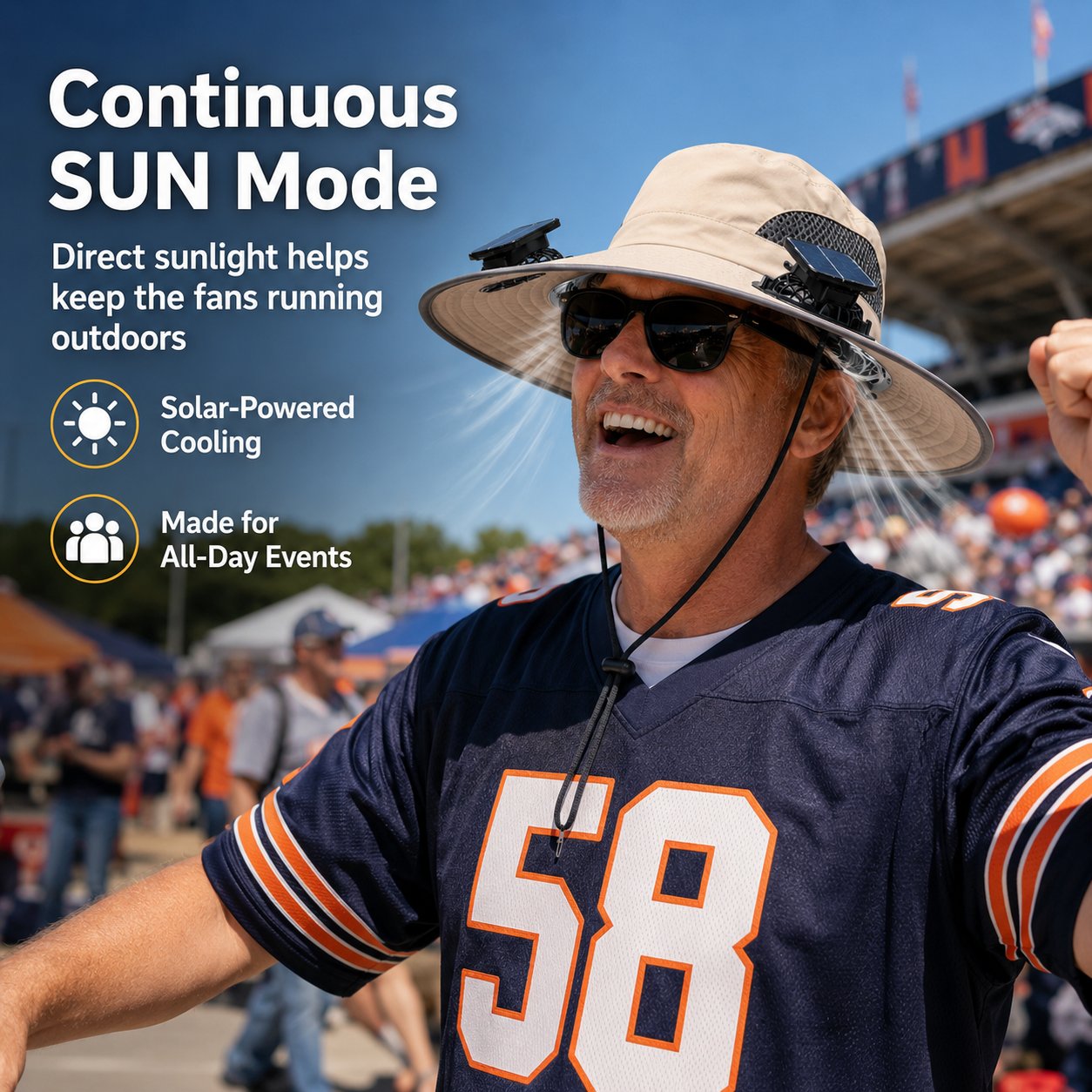 🔥Father's Day Best Sellers ☀️2026 New Three Solar Fan Outdoor Cooling Fan Hat