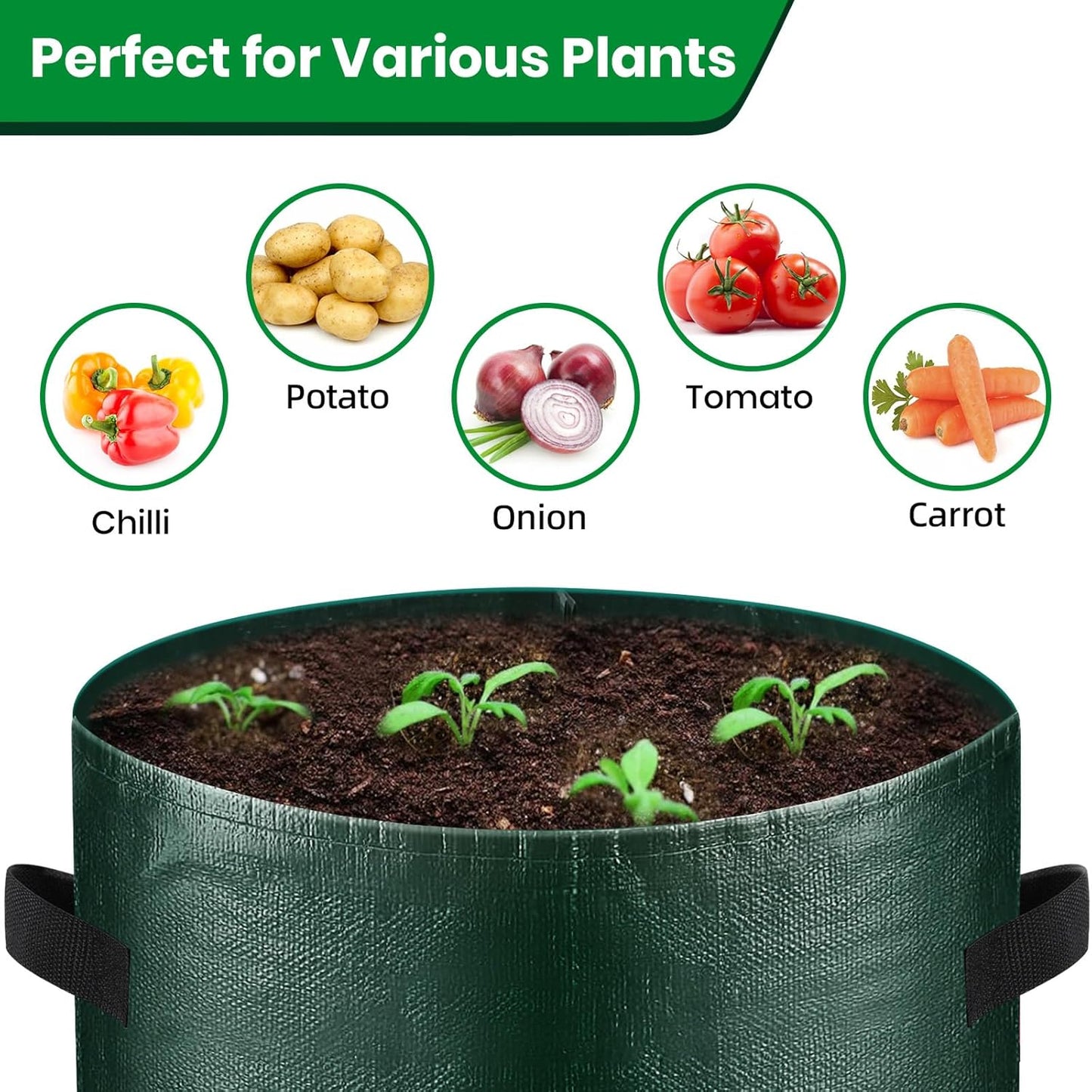 🌱Large 10-Gallon Grow Bags