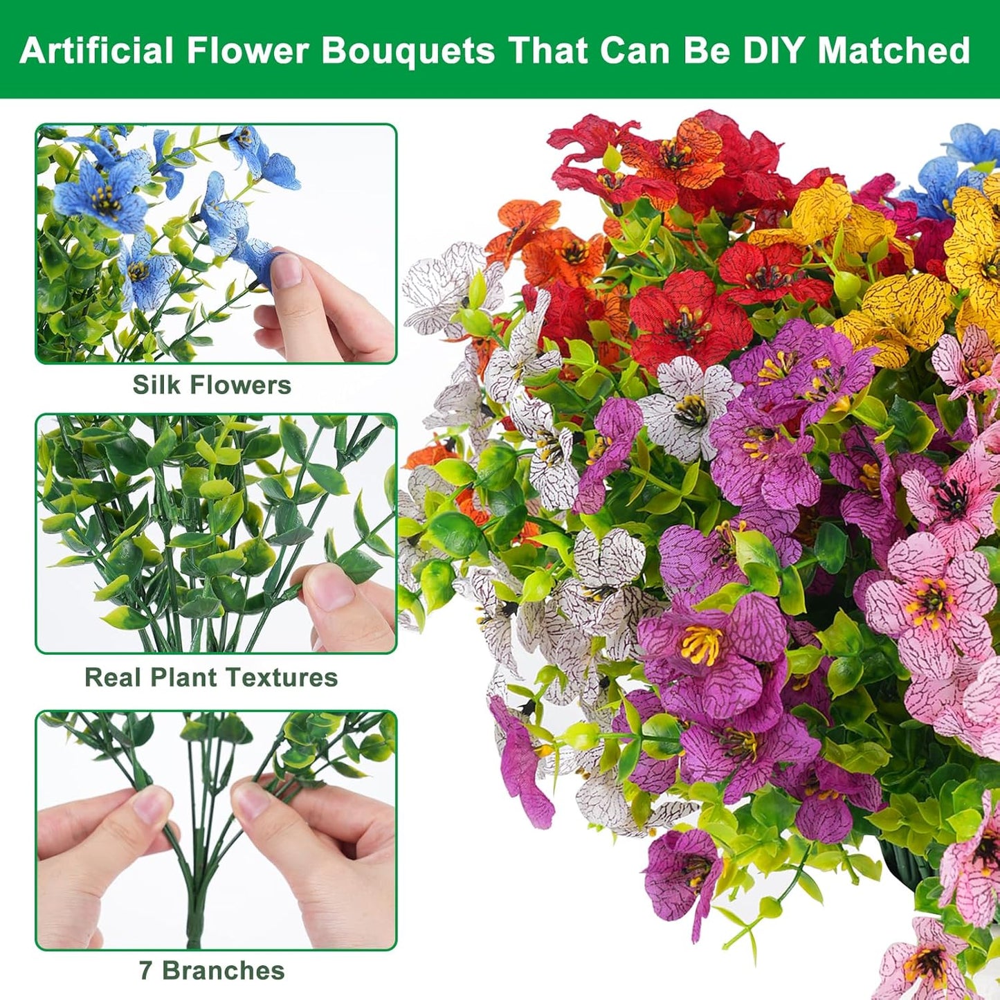 💖Summer Hot Sale 49%OFF🌺UV Resistant Colorful Artificial Flower