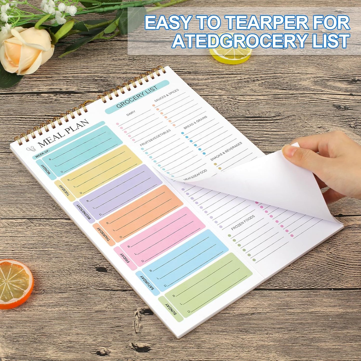 🔥Magnetic Weekly Meal Planner Notebook