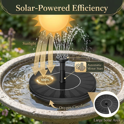 Hot Sale🔥⛲ Solar Fountain, Solar Powered Bird Bath Fountain Pump(Buy 2 Free Shipping)