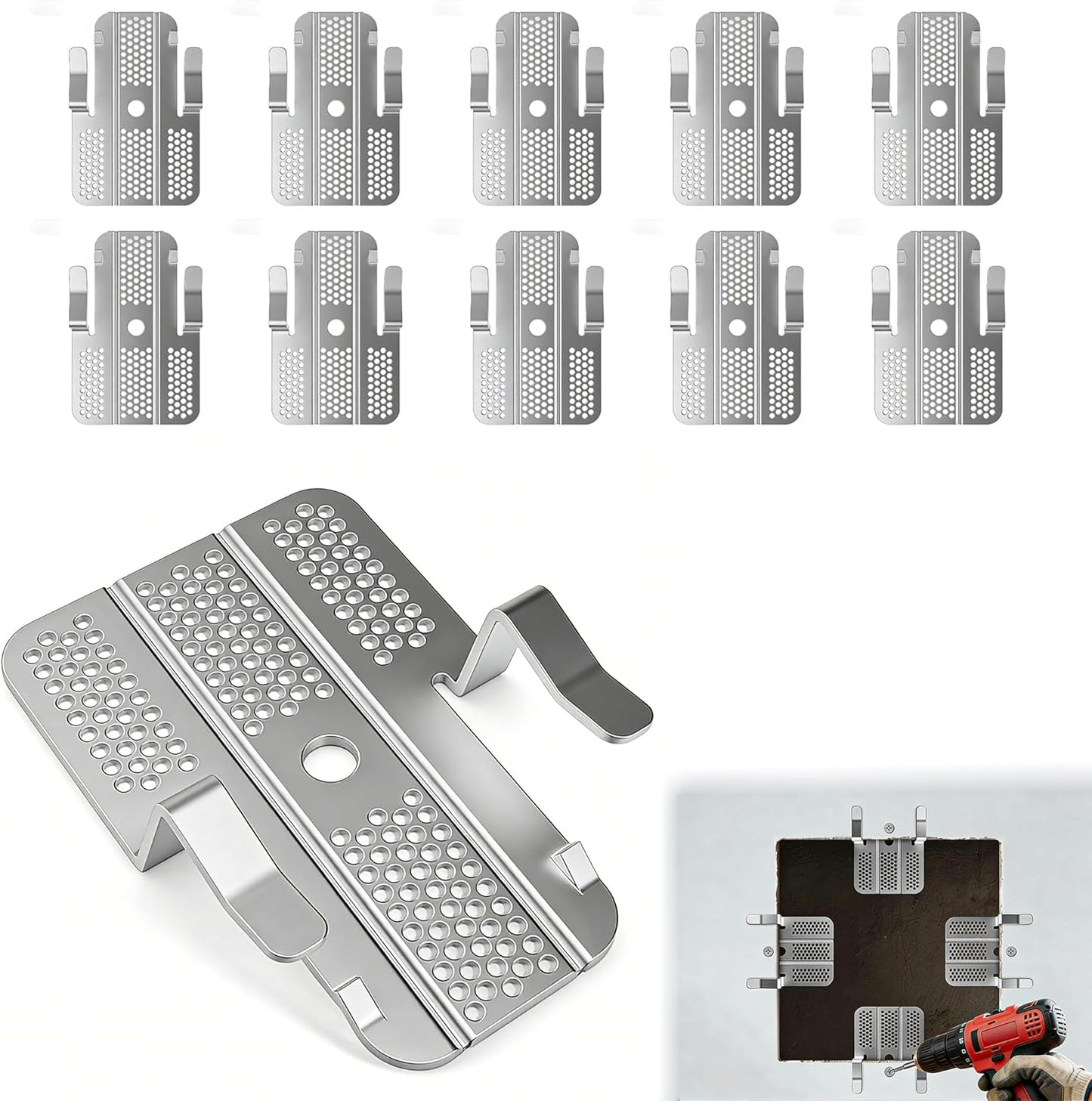 🔥LAST DAY 49% OFF - 🛠️🔩Drywall Repair Clips Kit - No-Stud Wall Patch Support