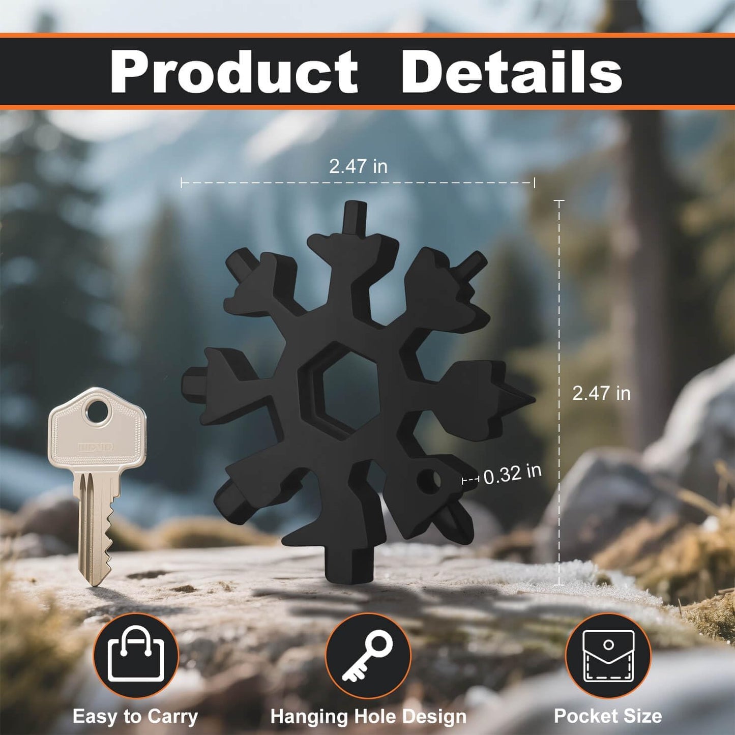 🛠❄️Stainless Steel Snowflake Multitool