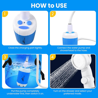 🚿 Stay Fresh Outdoors 49% OFF✨ Portable Camping Shower with Adjustable Flow
