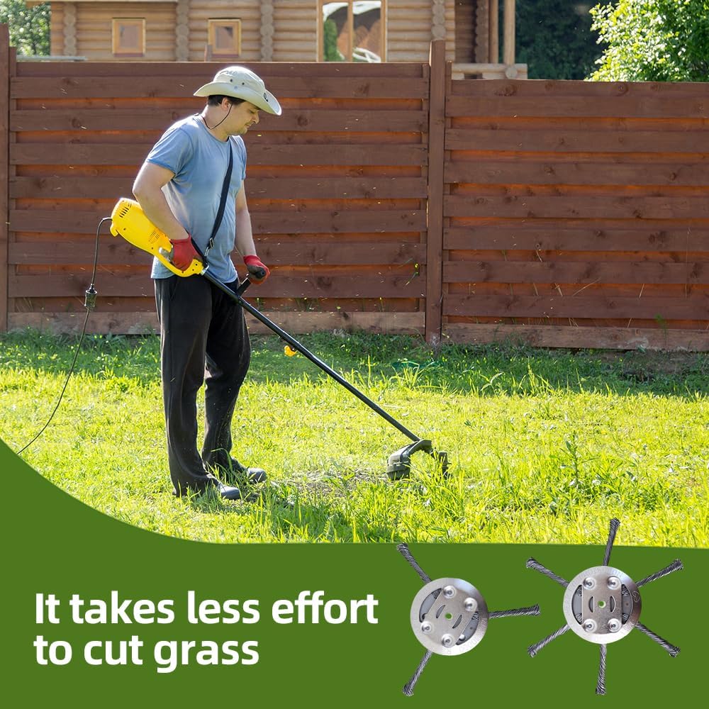 🔥BUY 2 GET 1 FREE👨‍🌾6 inch Steel Wire Brush Cutter Trimmer Head