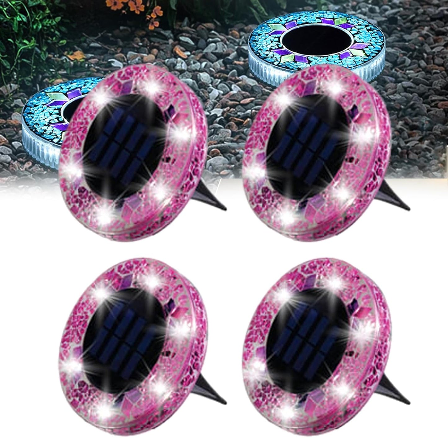 🔥FREE SHIPPING✨Waterproof Outdoor Glass LED Garden Stake Lighting