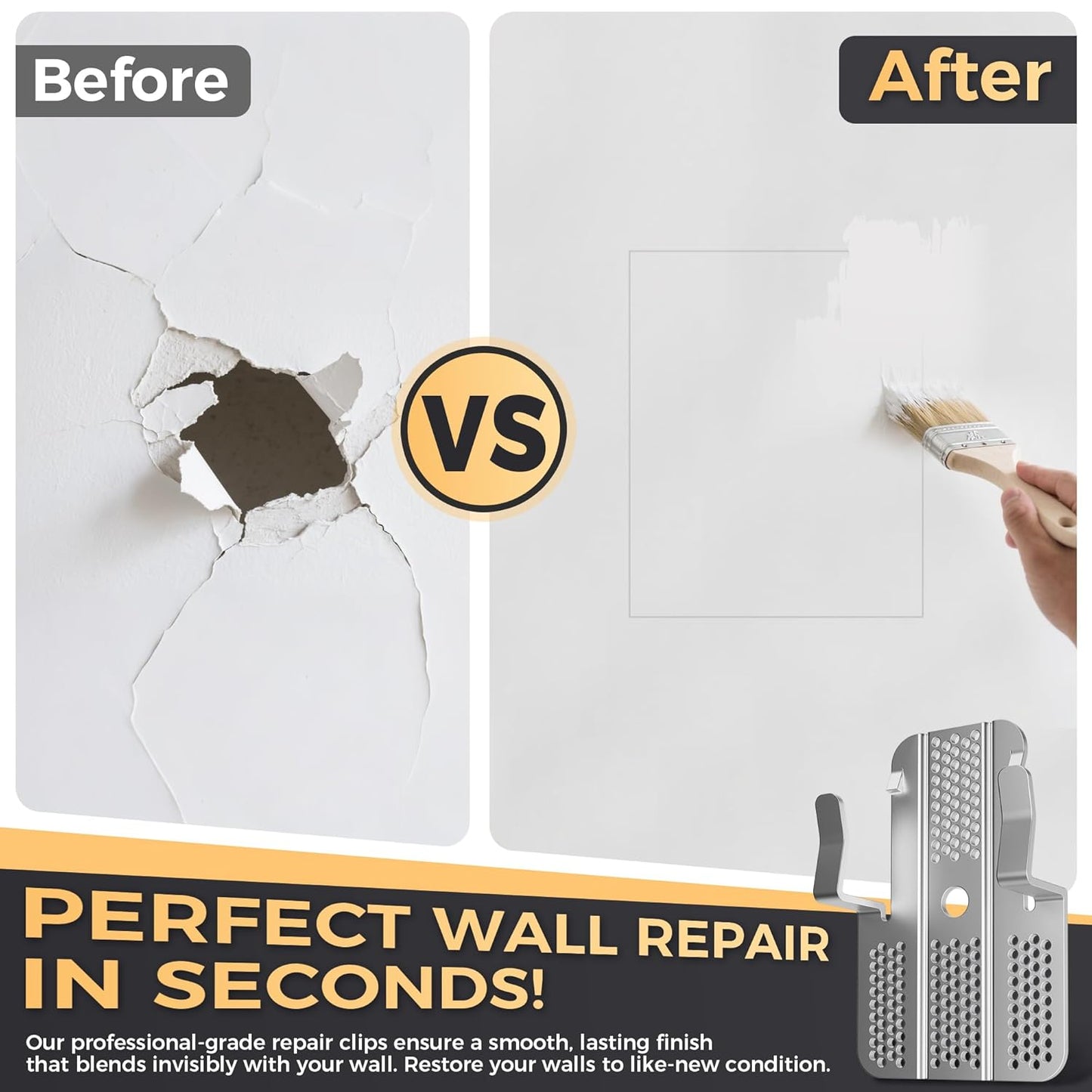 🔥LAST DAY 49% OFF - 🛠️🔩Drywall Repair Clips Kit - No-Stud Wall Patch Support