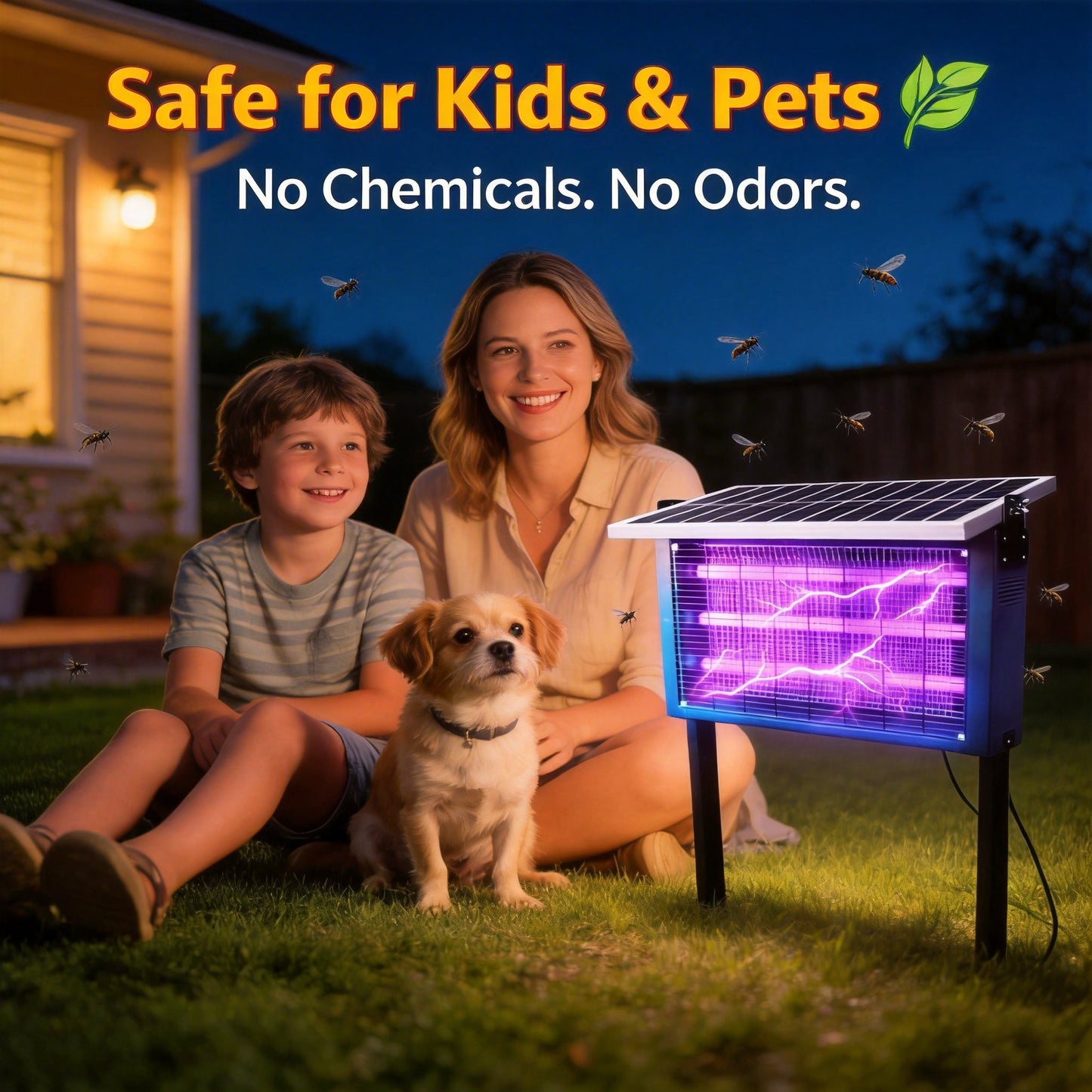 SolarGuard 3X Bug Zapper  Powerful Solar Mosquito Killer for Outdoor & Indoor Use