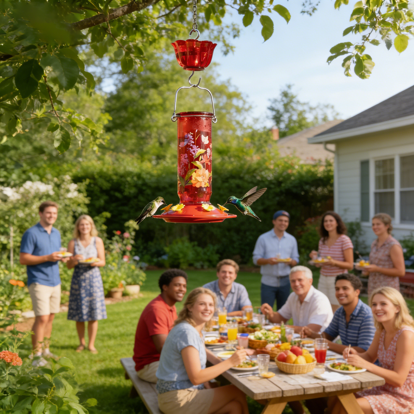 💖Mother's Day 49% OFF ✨Hummingbird Feeder with Floral Patterns